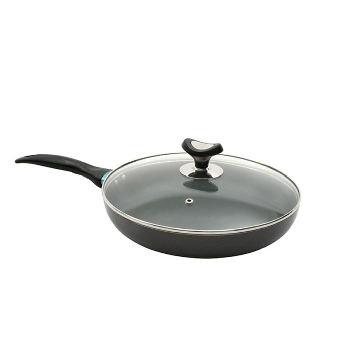 Topper Nonstick Glamour Fry Pan with Lid 30 CM - Gray